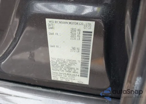 2015 Nissan Altima 2.5/2.5 S/2.5 Sl/2.5 Sv from USA, damaged, VIN 1N4AL3AP3FN891024